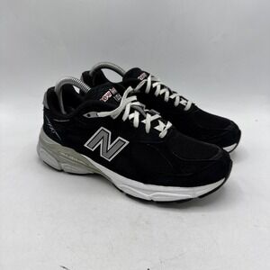 New Balance 990v3 Shoes Womens 7 Black‎ White Suede Sneakers W990BK3